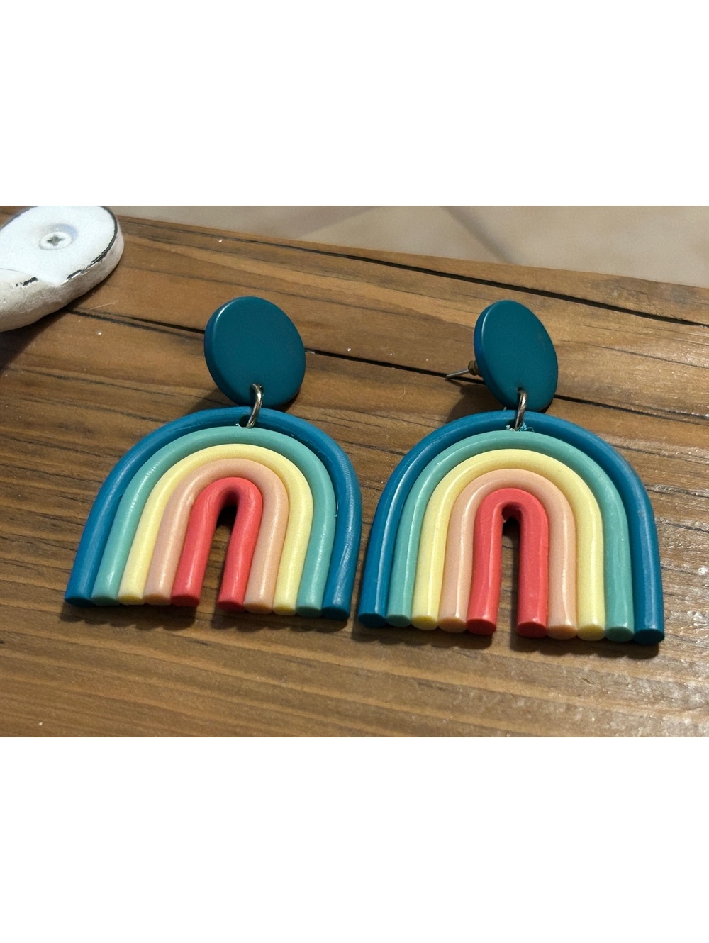 Colorful Handmade Rainbow Polymer Clay Earrings
